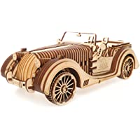 UGEARS Roadster VM-01 - 3D Puzzle de Madera Coche Deportivo - Gran Regalo para Amantes de Coches DIY